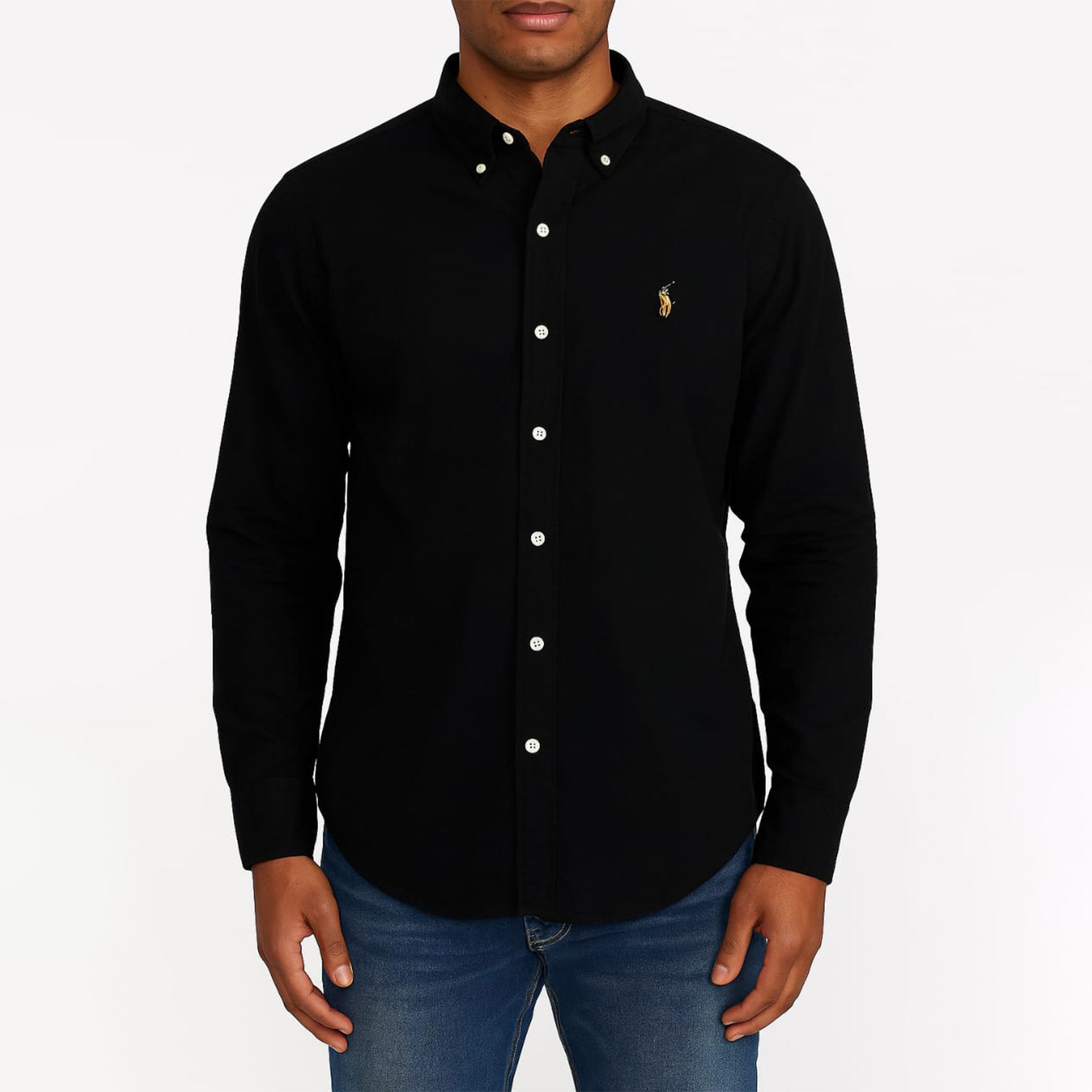 Ralph Lauren Knit Oxford Black Multi Logo Shirt