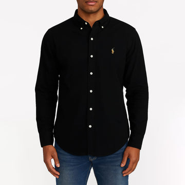 Ralph Lauren Knit Oxford Black Multi Logo Shirt