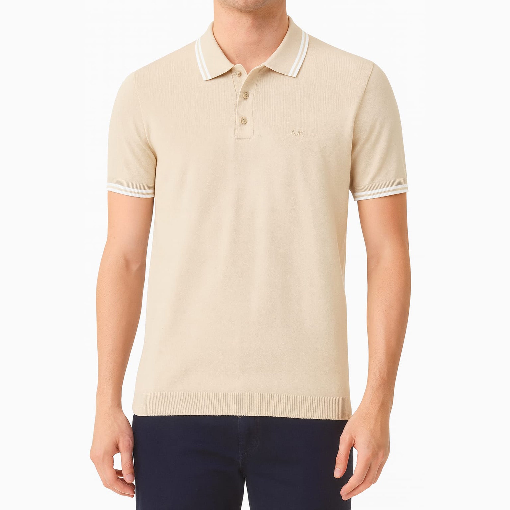 MK MENS LOGO SHORT SLEEVE COTTON POLO SHIRT