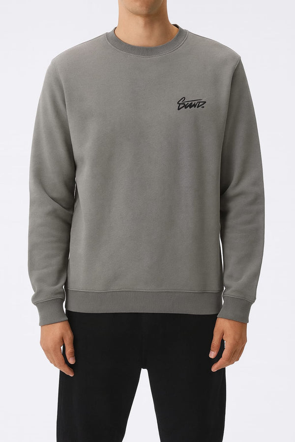 P&B Round Neck Basic Sweat Shirt Gray