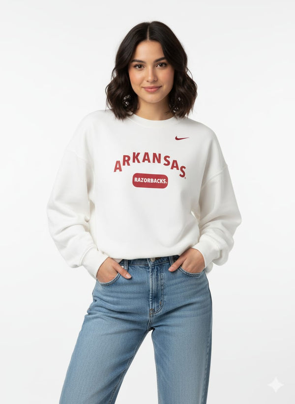 NK Women Fleece Hoodie White