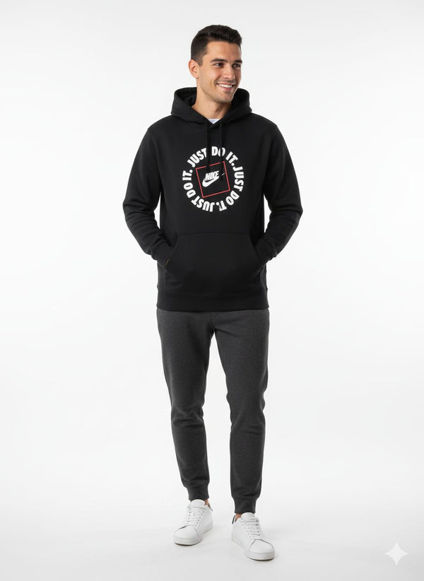 NK Black Just Do It Fleece Hoodie