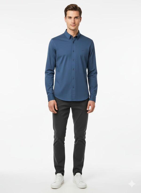 LCT Plain Button Down Shirt Zink color
