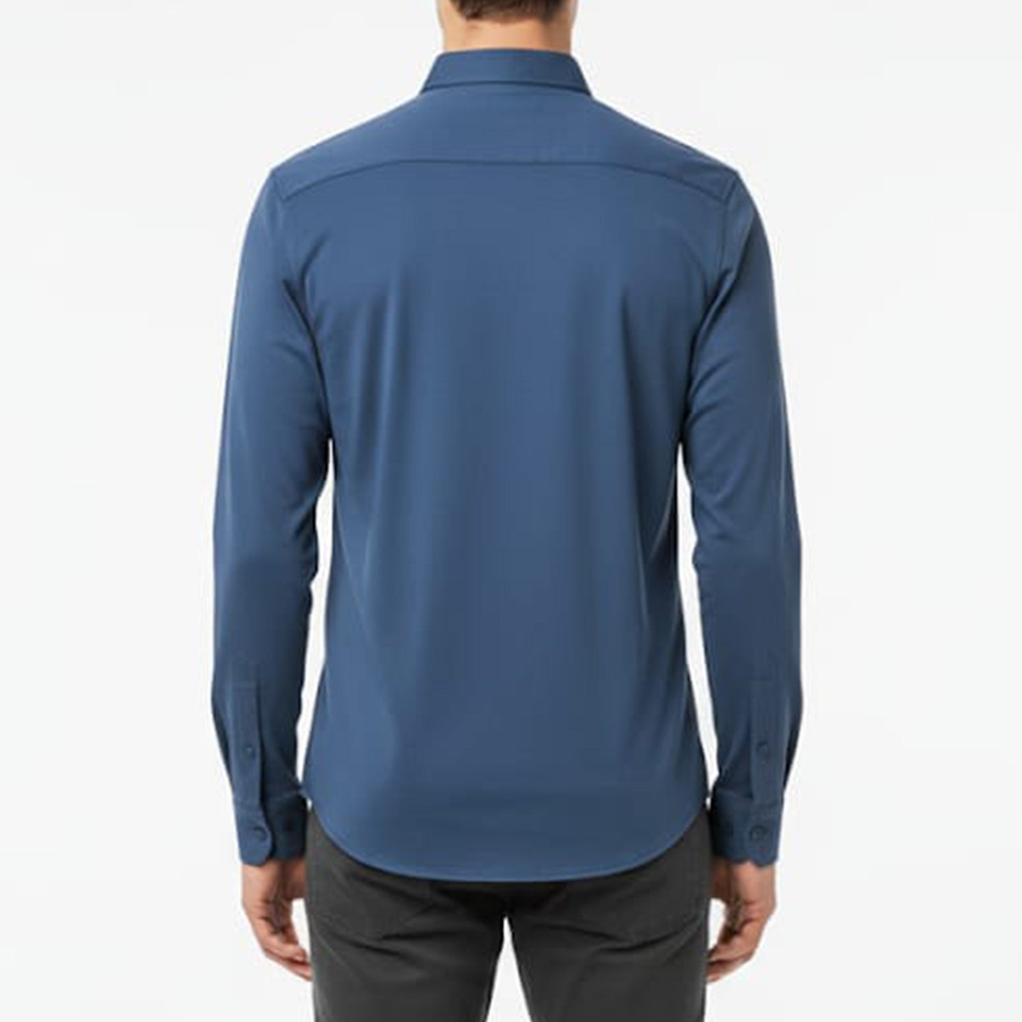 Lacoste Plain Button Down Shirt Zink color
