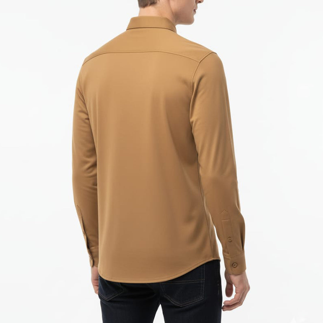 Lacoste Plain Button Down Shirt Brown color