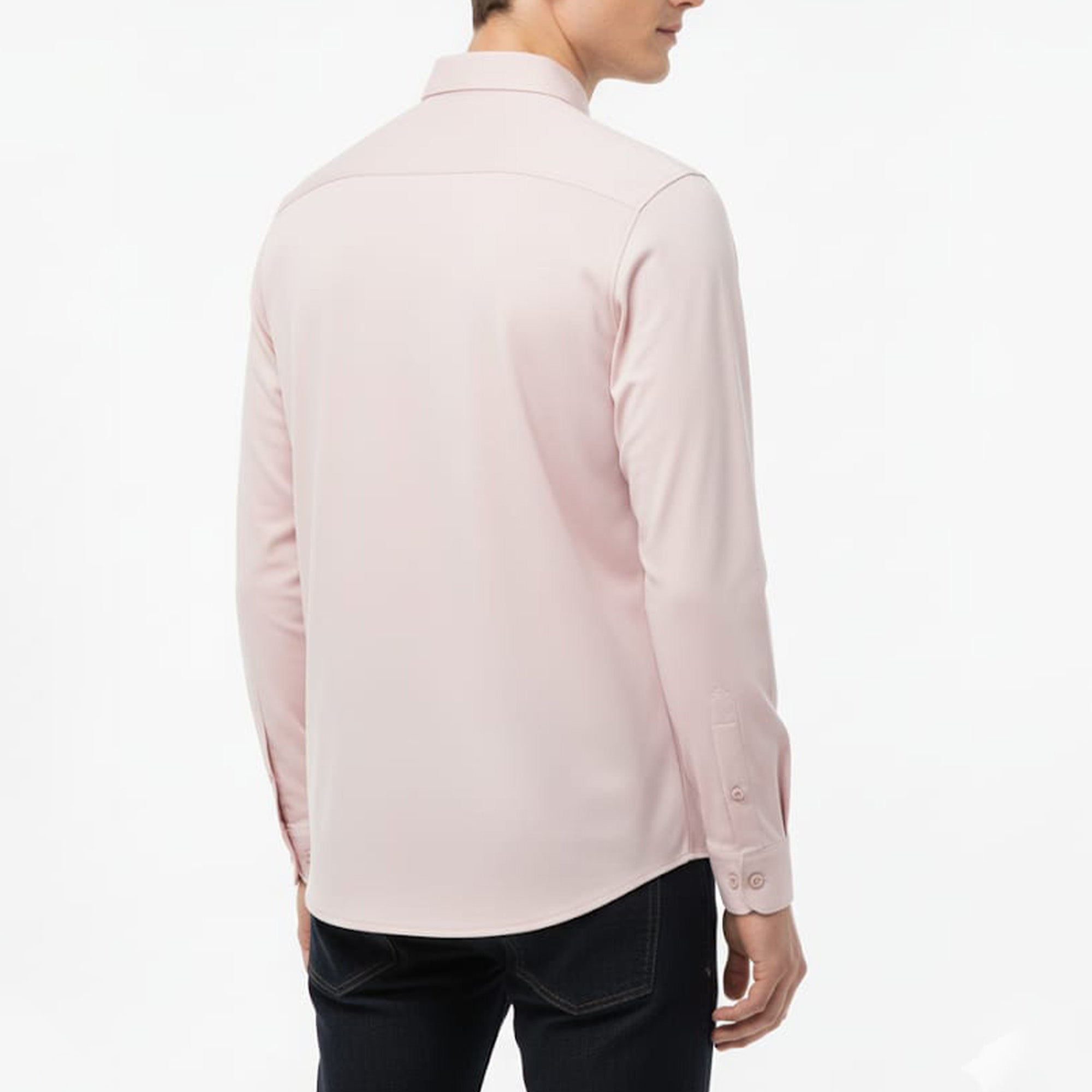 Lacoste Plain Button Down Shirt Pink color
