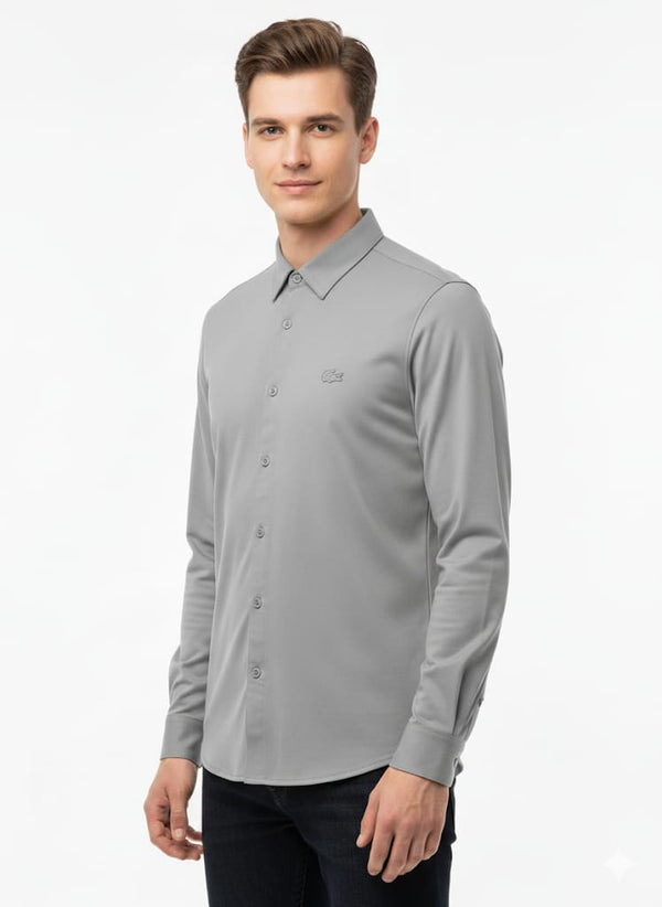 LCT Plain Button Down Shirt Gray color