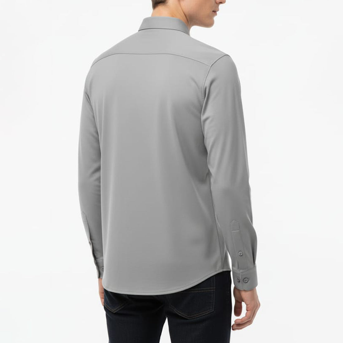 Lacoste Plain Button Down Shirt Gray color