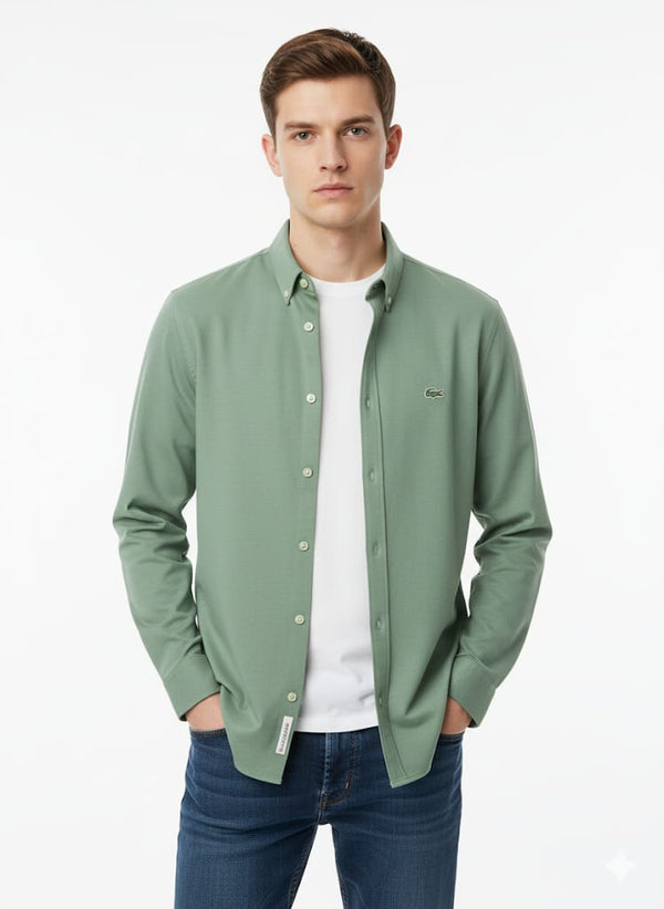 LCT Plain Button Down Shirt Green color