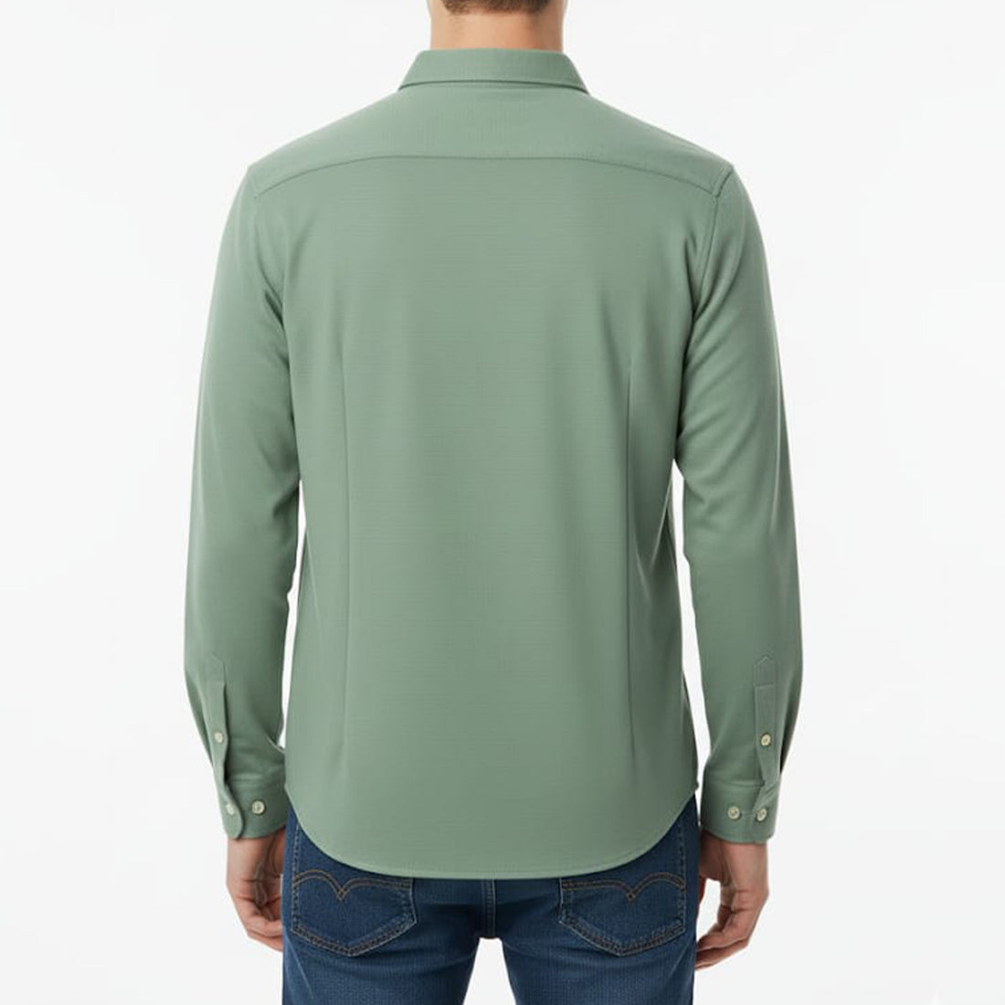 Lacoste Plain Button Down Shirt Green color