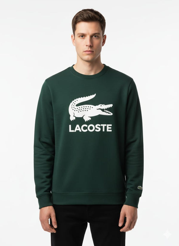 LCT Printed Logo Fleece Crew Neck Sweatshirt (Green)