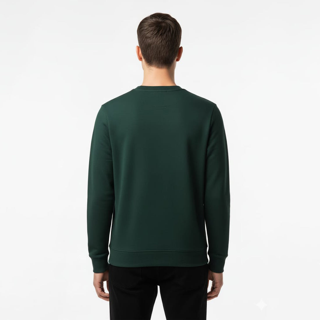 Lacoste Printed Logo Fleece Crew Neck Sweatshirt (Green)