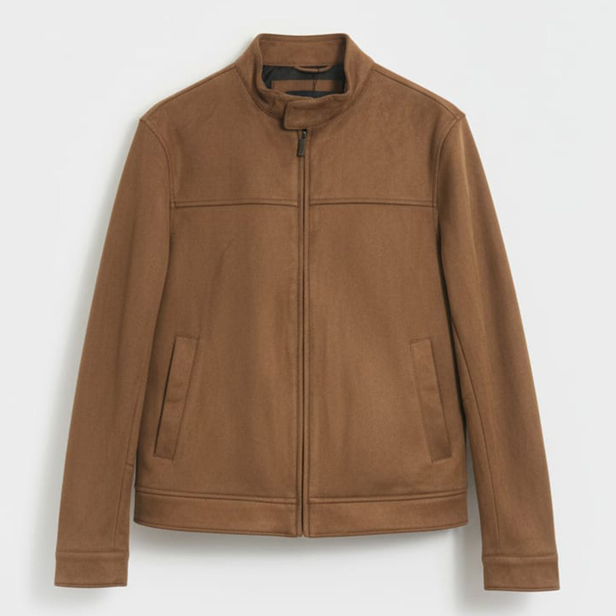 Massimo Dutti Suede Jacket Camel