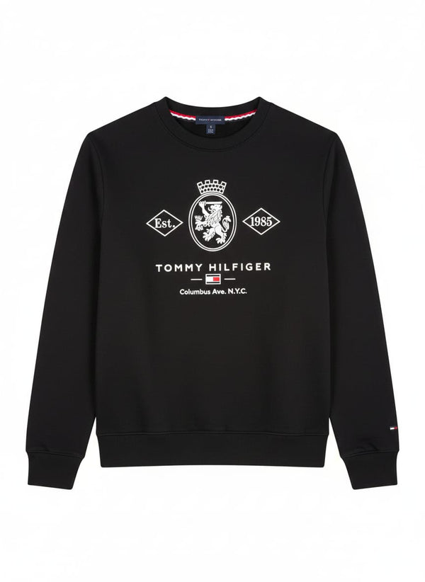 TH Premium Printed Black Sweatshirt
