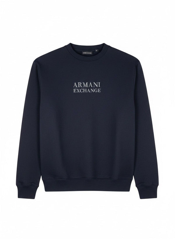 A&E Linear Logo Sweatshirt in Navy Blue