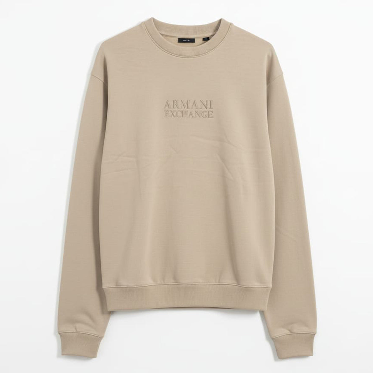 Armani Exchange Linear Logo Sweatshirt in Beige
