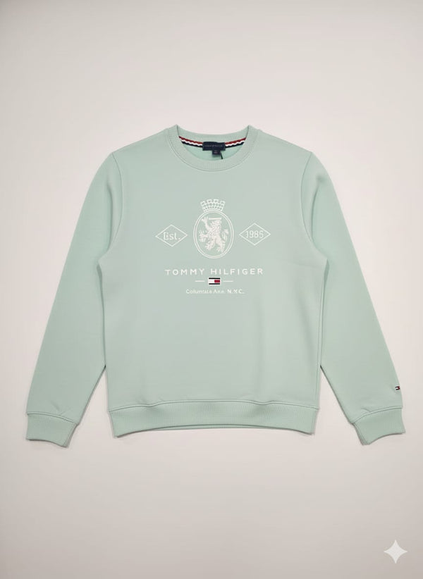 TH Premium Peinted Sweatshirt in Sea Green