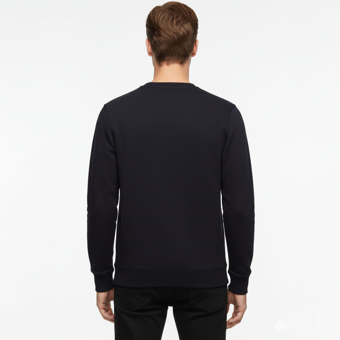 Moncler Cotton Fleece Sweatshirt with Pocket Navy Blue