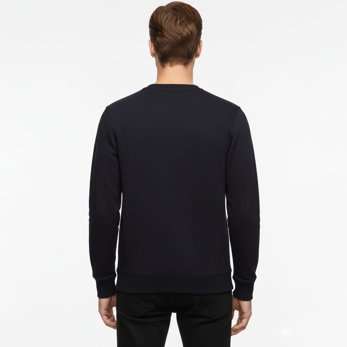 Moncler Cotton Fleece Sweatshirt with Pocket Navy Blue