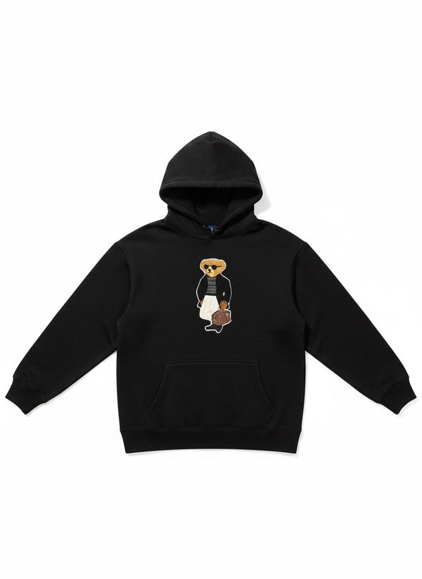 RL Embroided Patch Hoodie Black