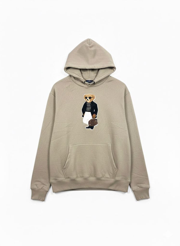 RL Embroided Patch Hoodie Beige