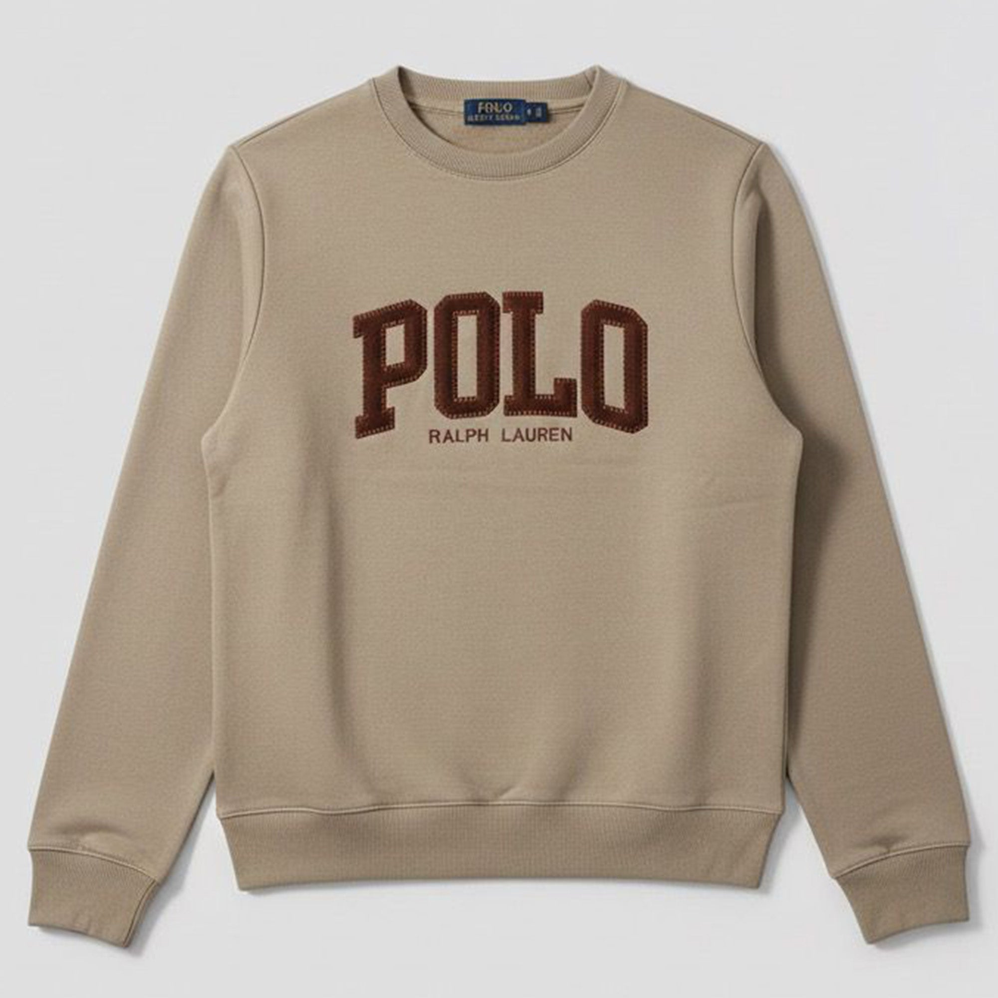 Ralph Lauren-Sweatshirt Embroidered Patch Beige.