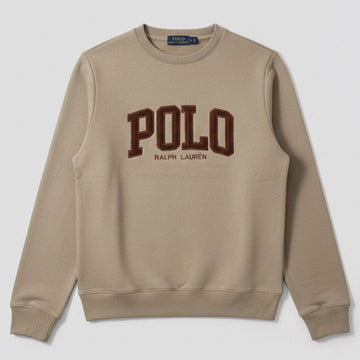 Ralph Lauren-Sweatshirt Embroidered Patch Beige.