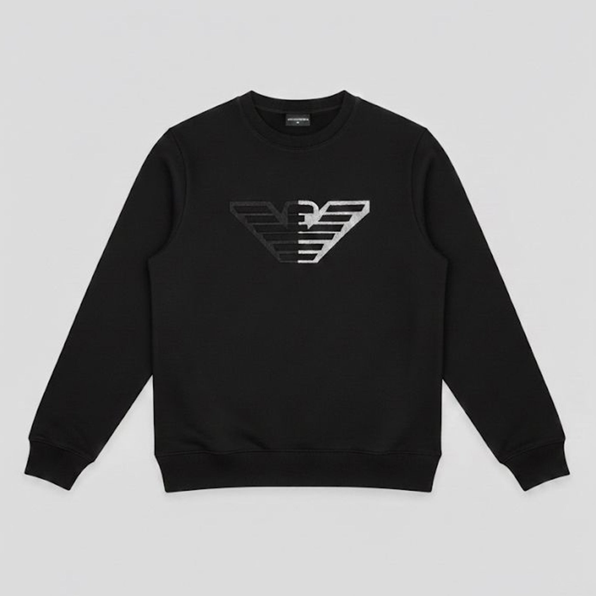 Armani Exchange Black Sweatshirt With Center Logo