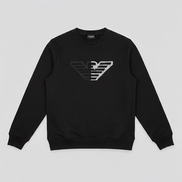 Armani Exchange Black Sweatshirt With Center Logo