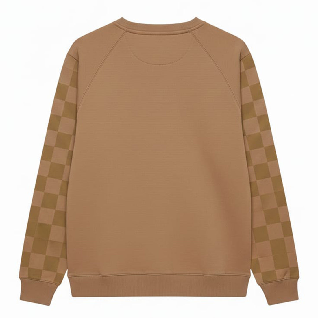 BOSS Men's Checkered Sweatshirt in Camel