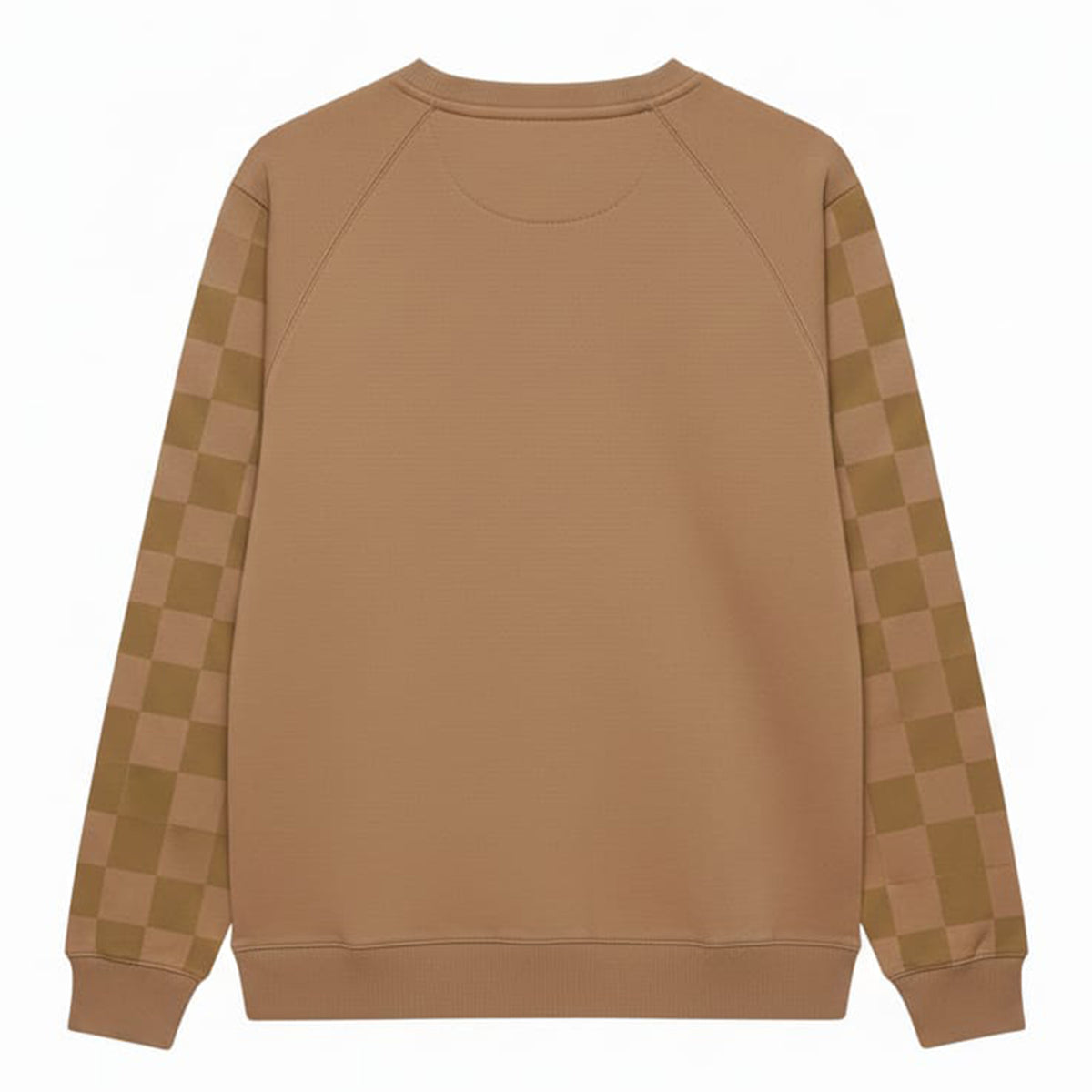 BOSS Men's Checkered Sweatshirt in Camel