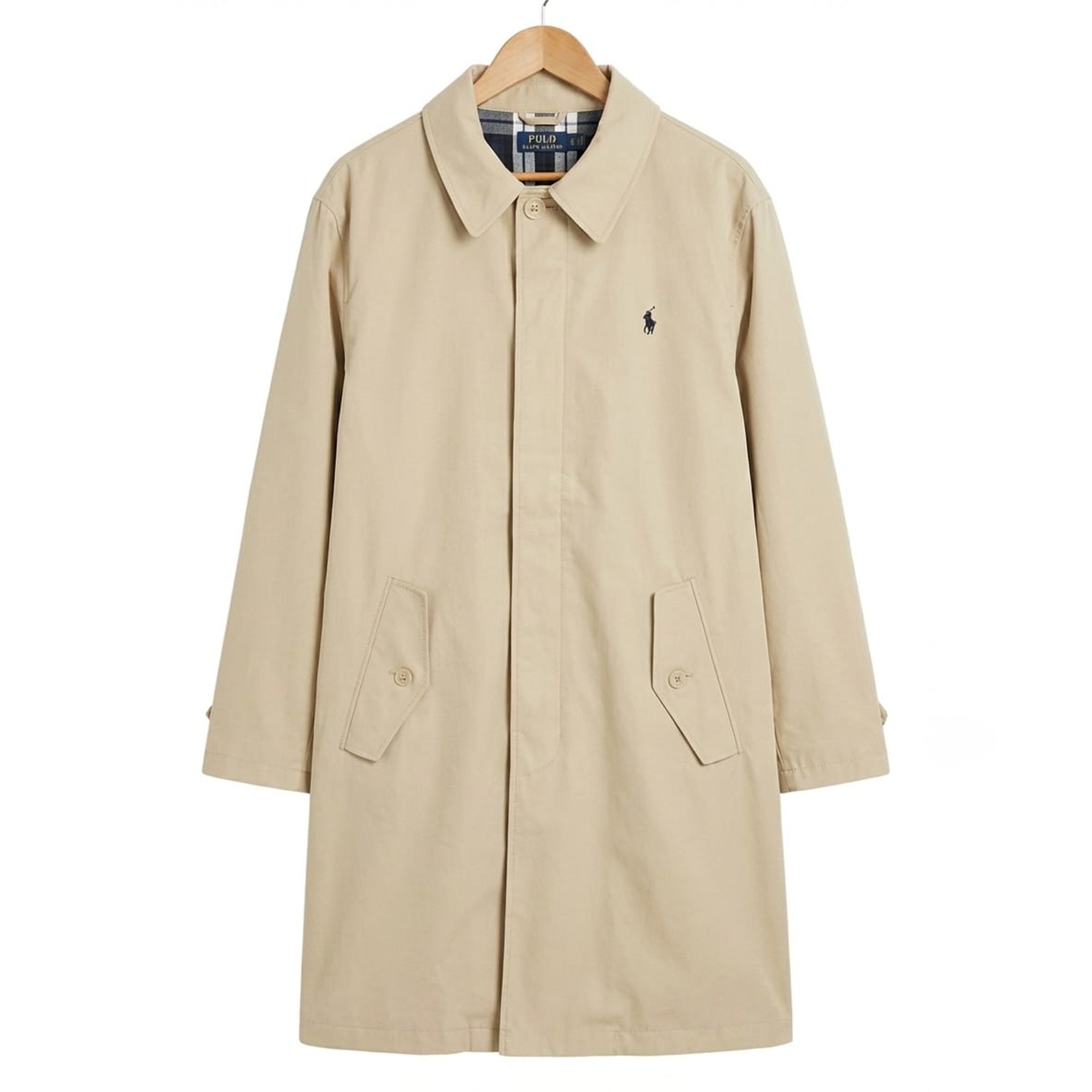 Ralph Lauren  Men's Twill Walking Long Coat Beige