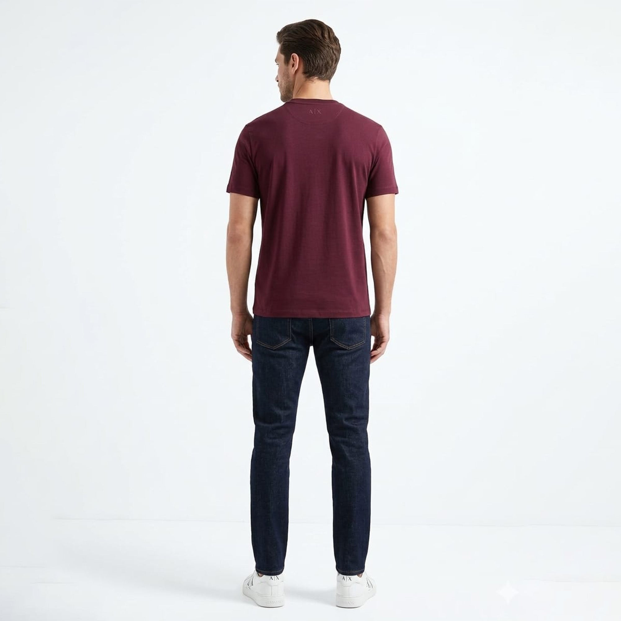 Armani Exchange Men's cotton T-Shirt - Mehroon