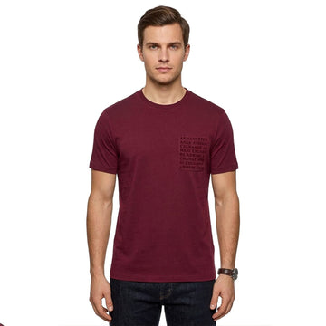 Armani Exchange Men's cotton T-Shirt - Mehroon