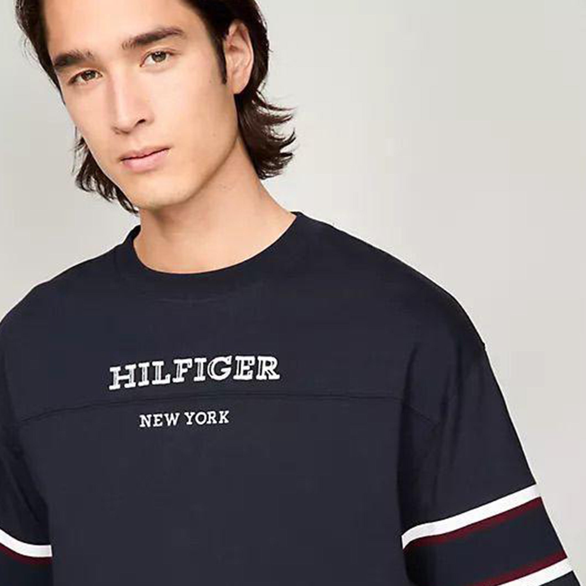 Tommy Hilfiger Men's Short Sleev T-Shirt Navy Blue