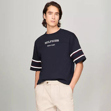Tommy Hilfiger Men's Short Sleev T-Shirt Navy Blue