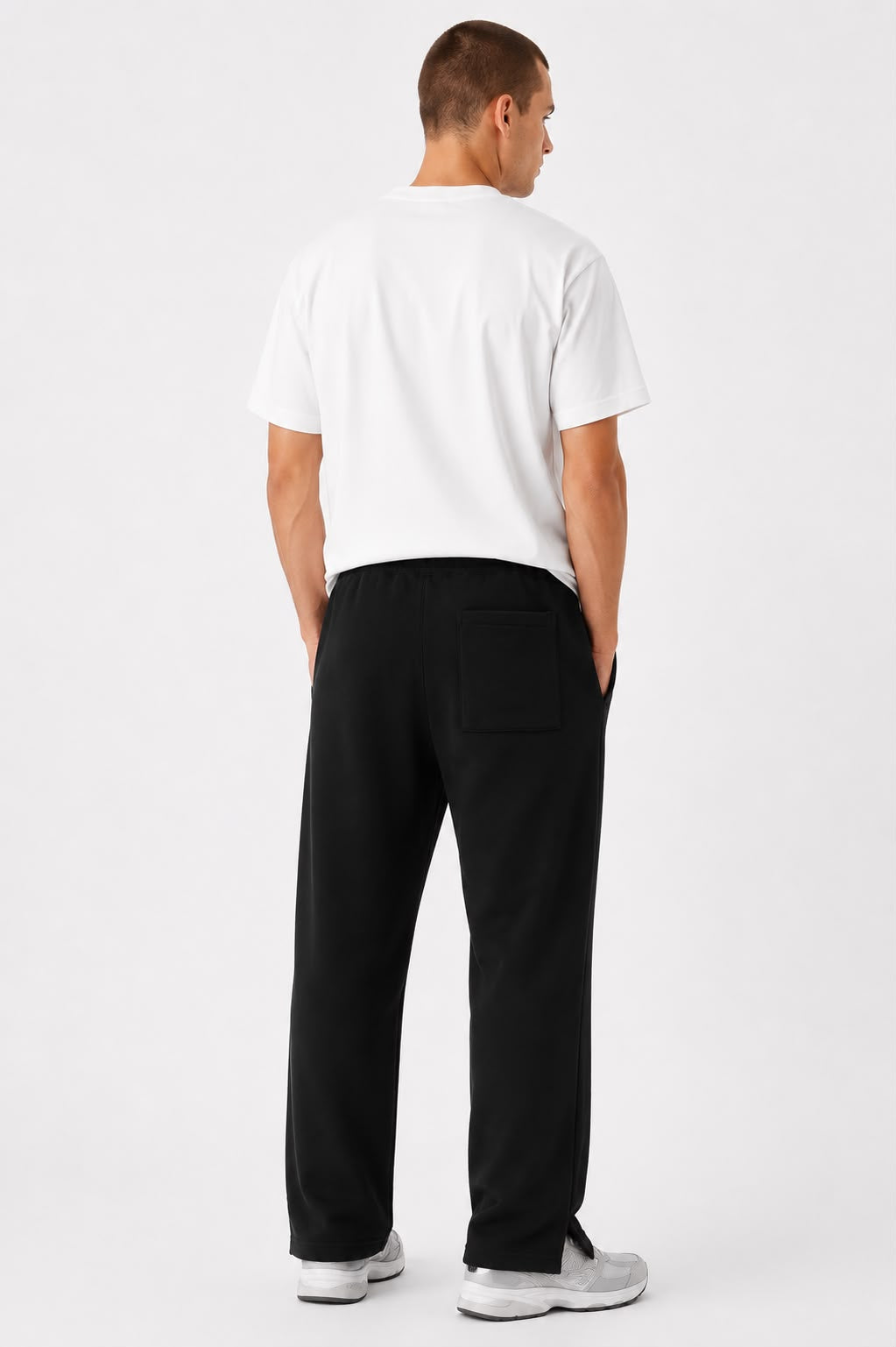 Pull&Bear STWD uncuffed joggers in black