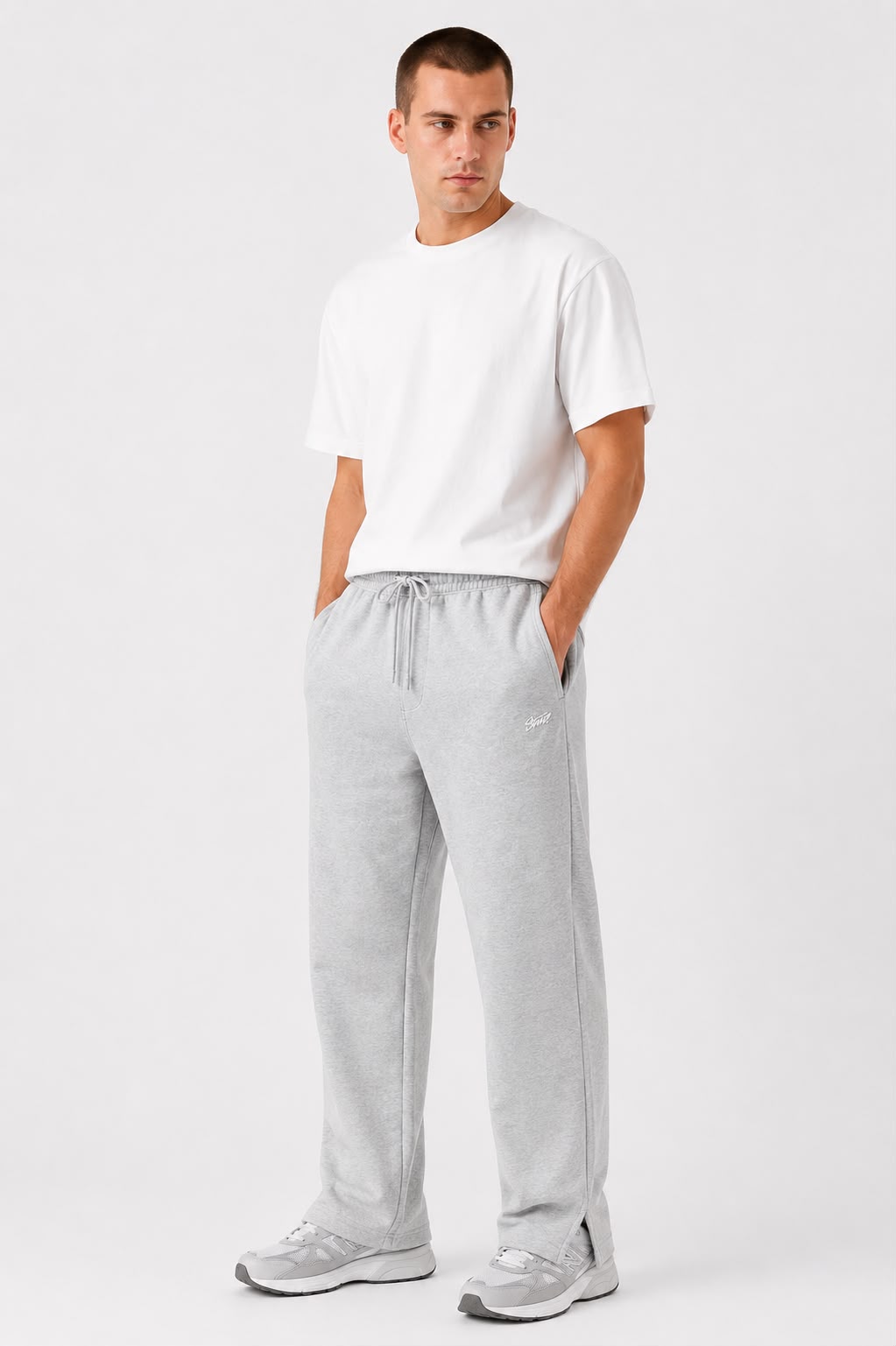 Pull&Bear STWD uncuffed joggers in Grey
