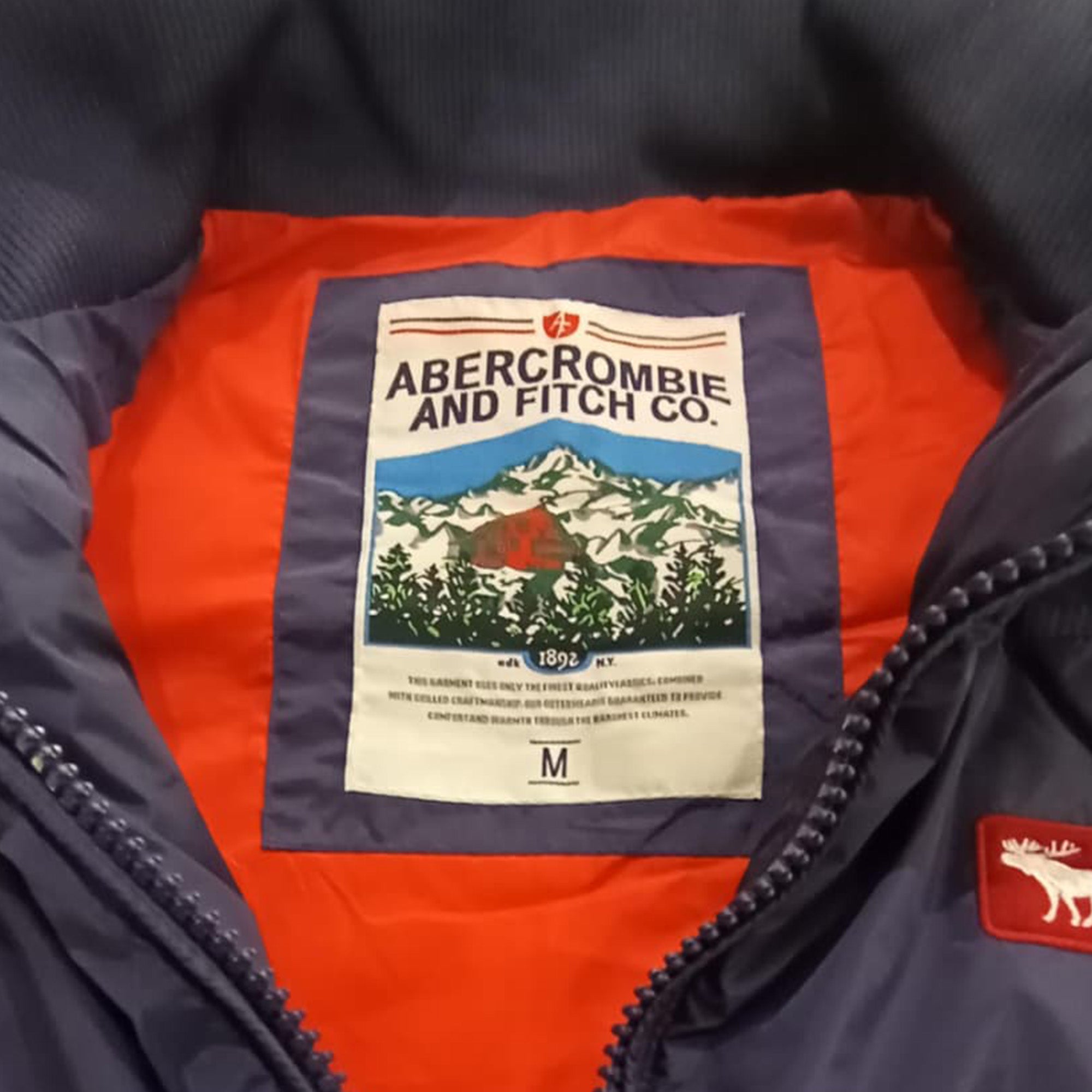 A & F Down branded vest for men, women in Blue