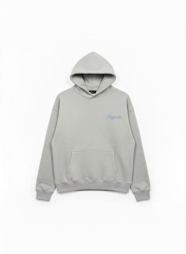 PGDOR Side Logo Oversized Gray Hoodie