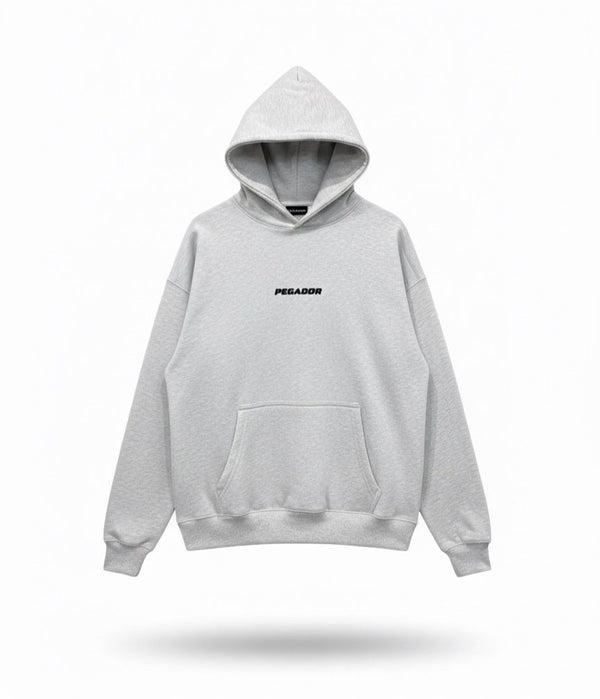 PGDOR Colne Logo Oversized Hoodie Heather Gray Washed Anthracite