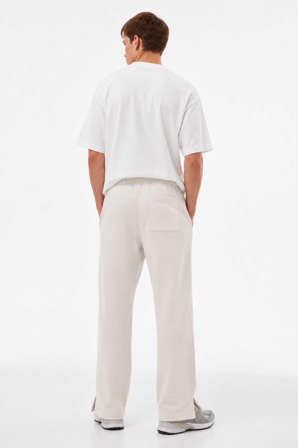 Pull&Bear STWD uncuffed joggers in Off White
