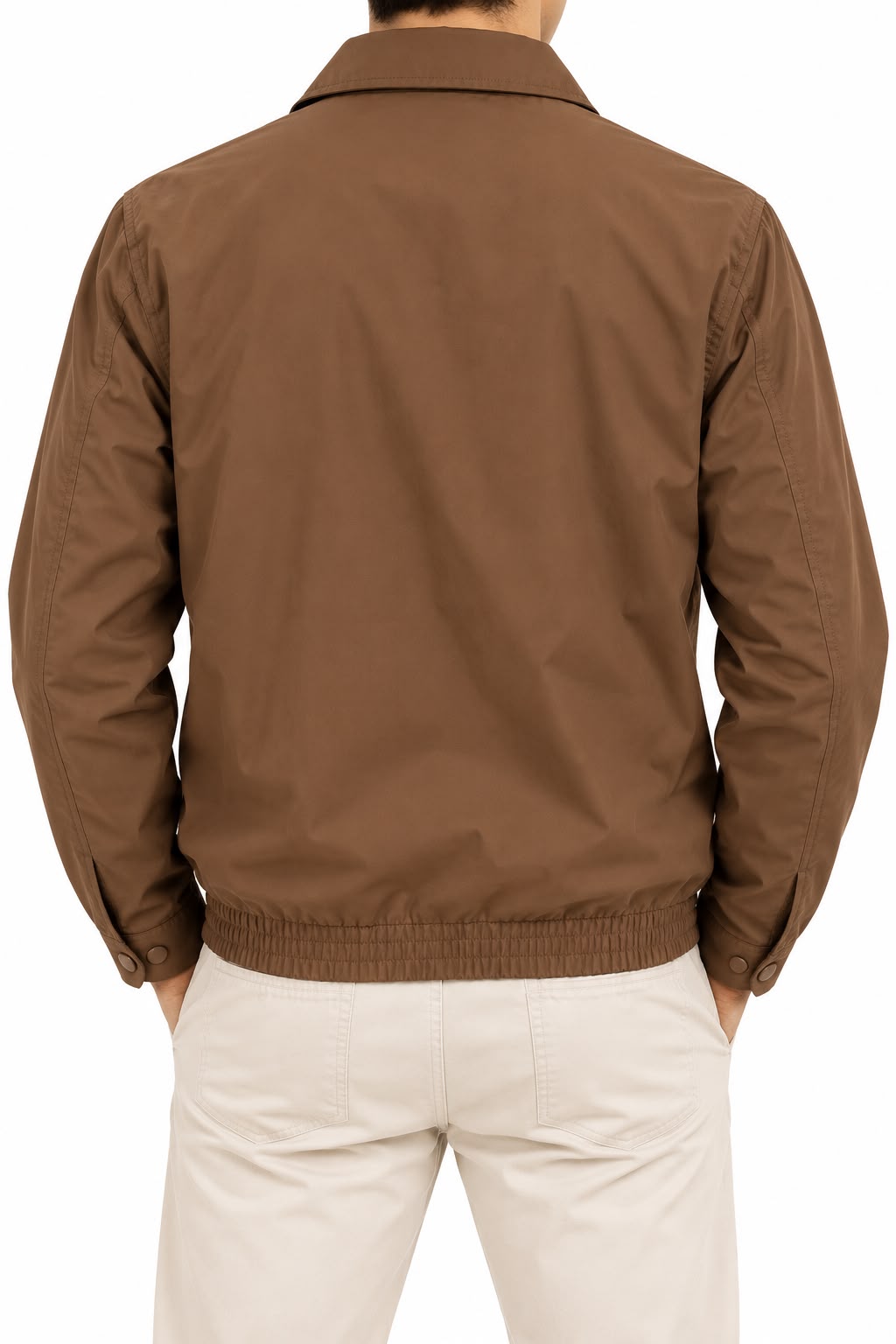 Lacoste Men`s zip-Up Harrington Jacket Brown