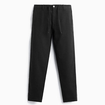 Zara Black Cotton Linen Trousers
