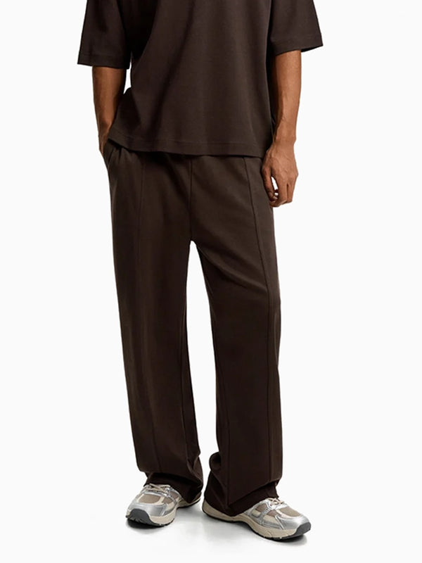 WIDE-LEG - Bershka - Dark Brown-100% cotton