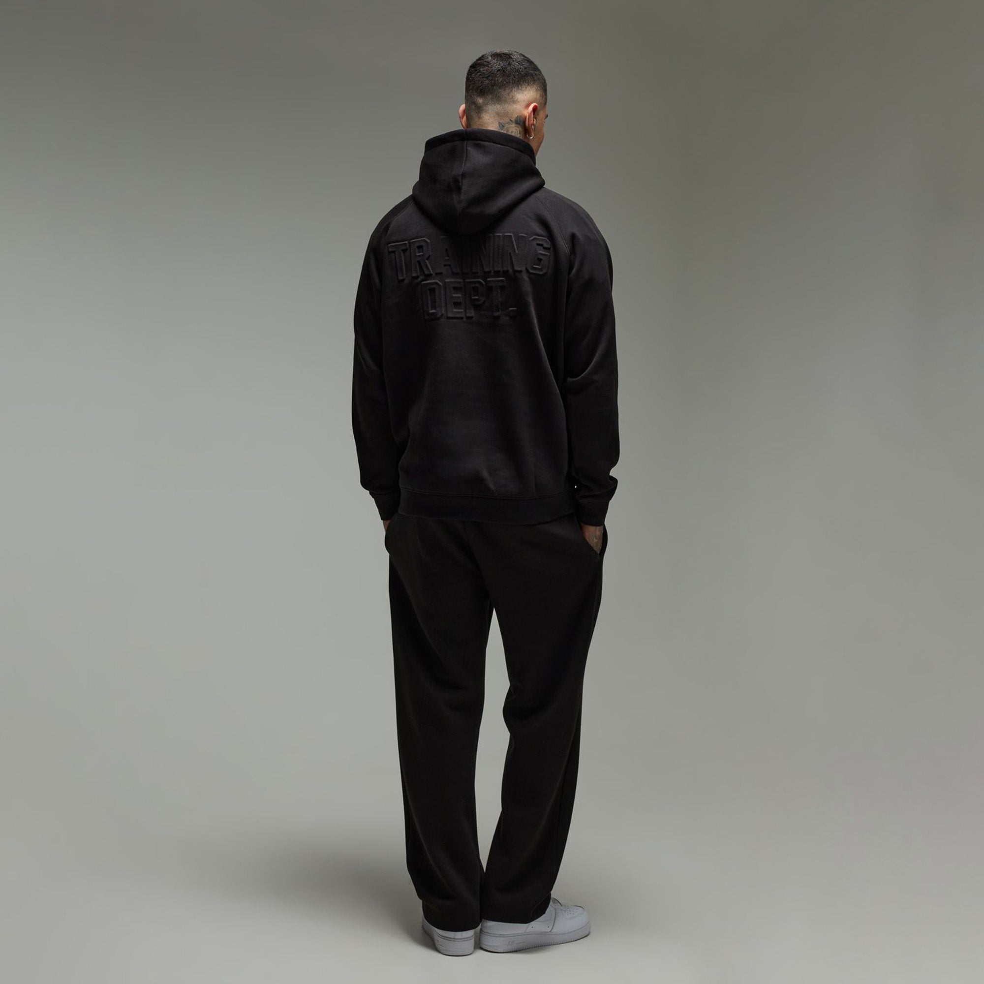 Bohoo Man Training Dept Boxy Embossed Hoodie