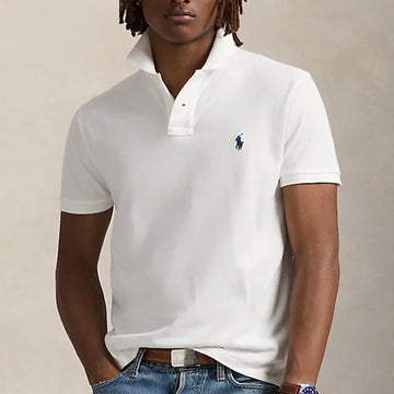The Iconic Mesh Polo White Shirt