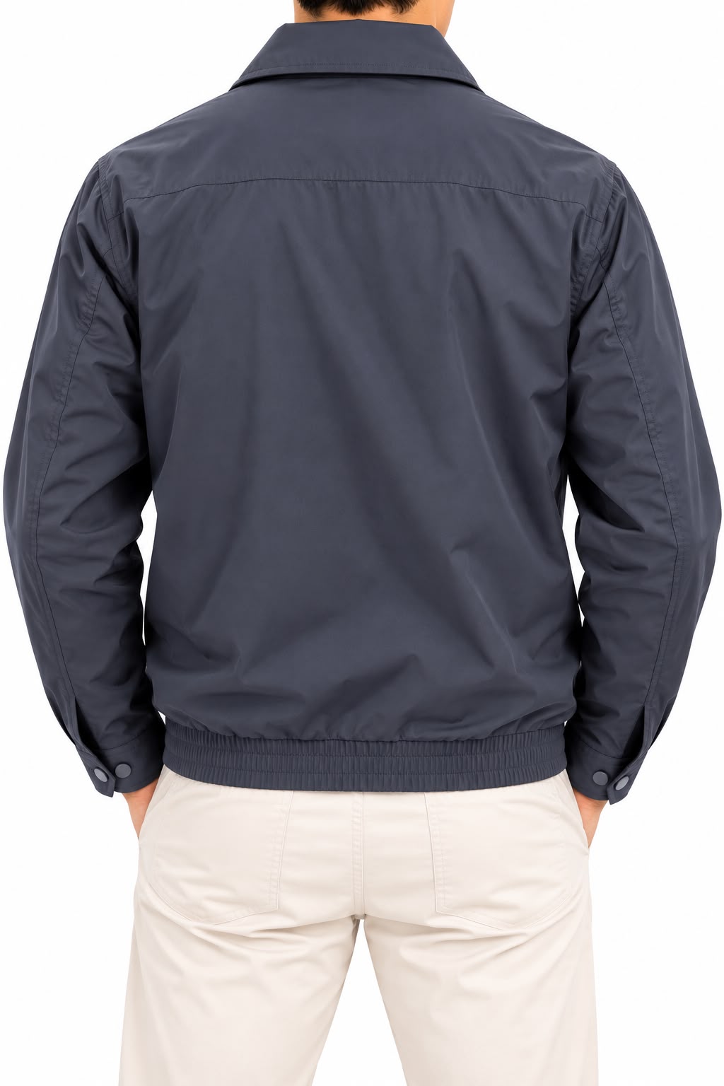 Lacoste Men`s zip-Up Harrington Jacket Charcoal Grey
