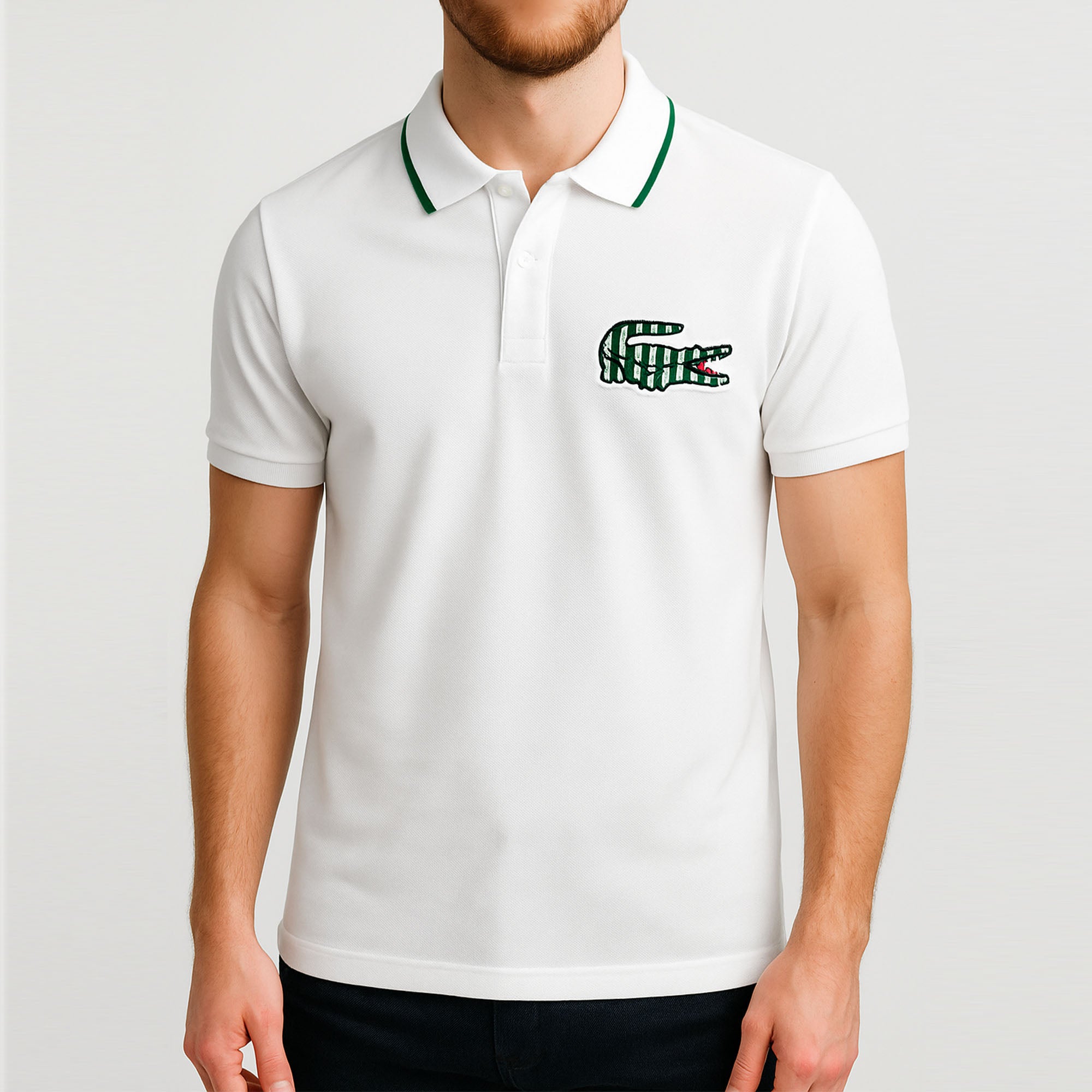Lacoste Classic Slim Fit White Polo