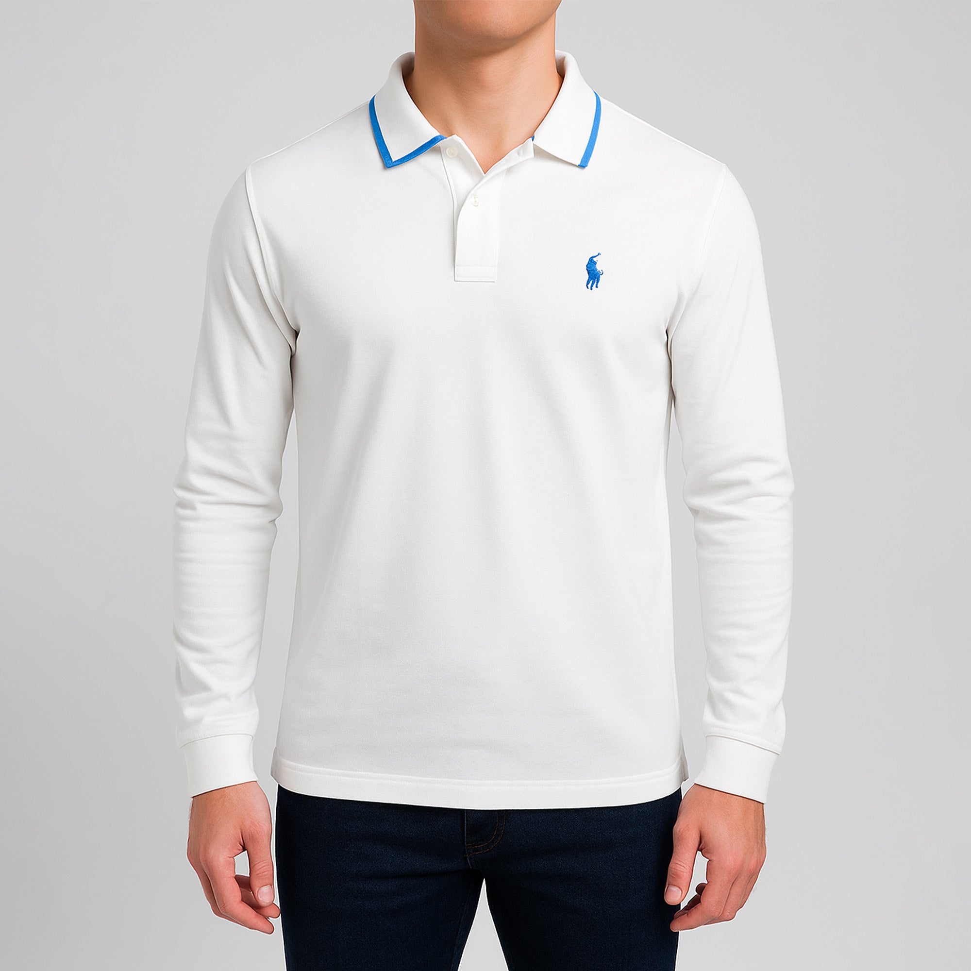 Ralph Lauren Full Sleeve White Polo